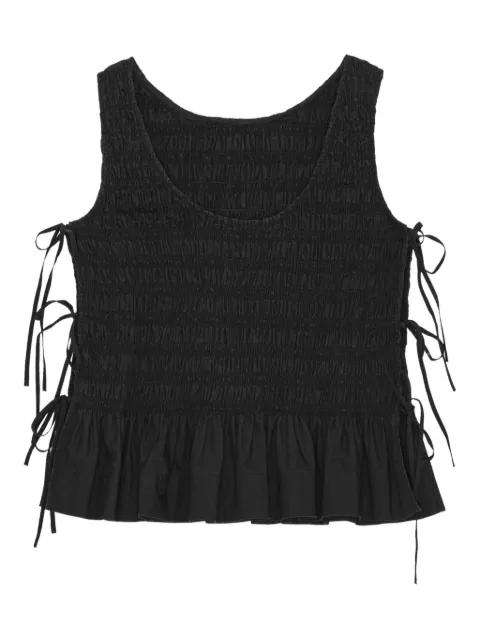 smocked peplum top by GANNI