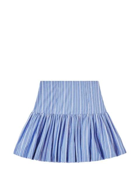 stripe-pattern ruffled skirt by GANNI