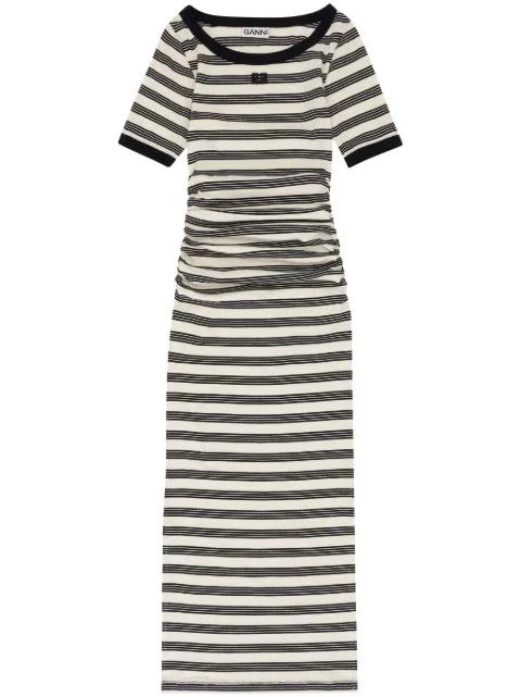 striped T-shirt dress by GANNI