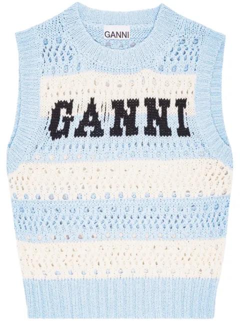 striped knit tank top by GANNI
