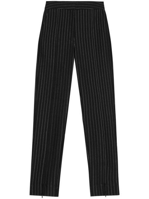 striped mid-rise trousers by GANNI