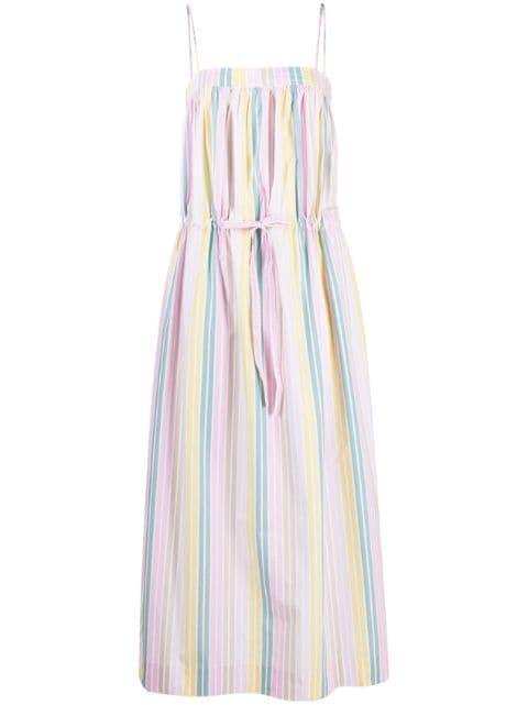 striped organic-cotton dress by GANNI