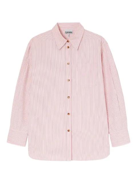 striped pocket shirt by GANNI