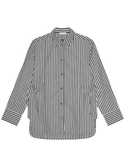 striped poplin shirt by GANNI