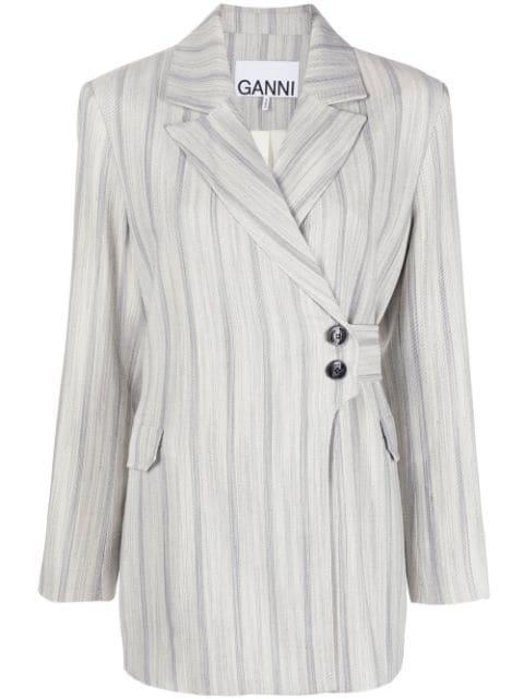 striped suiting jacket by GANNI