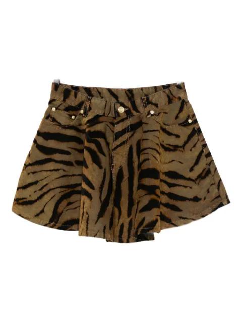 tiger-print pocket mini skirt by GANNI