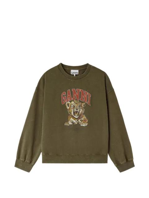 tiger-print sweatshirt by GANNI