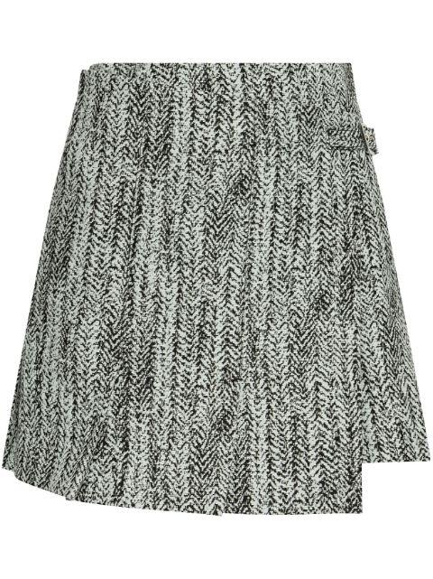 tweed wrap mini skirt by GANNI