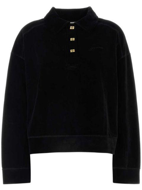 velour polo shirt by GANNI
