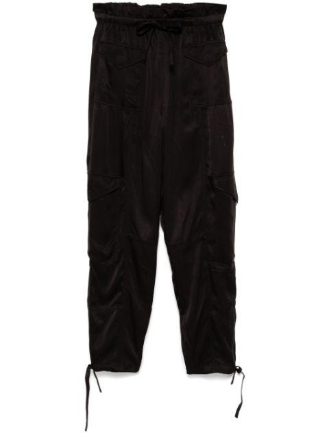 washed satin trousers by GANNI
