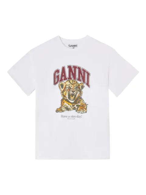 white T-shirt by GANNI