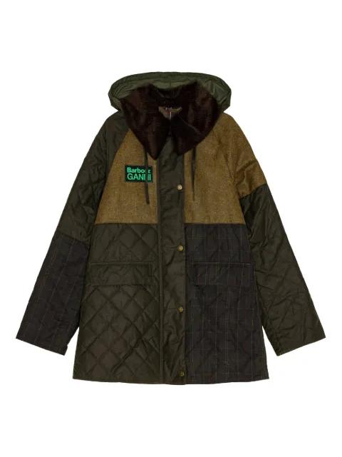x Barbour hoodied quilted coat by GANNI