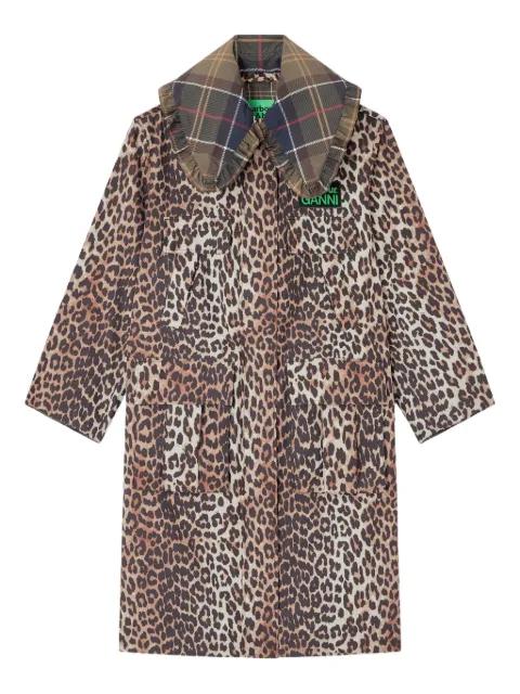x Barbour ruffled-detail coat by GANNI