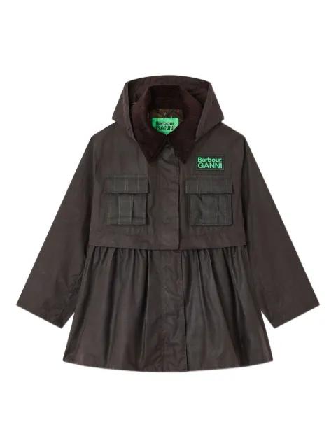 x Barbour tartan peplum jacket by GANNI