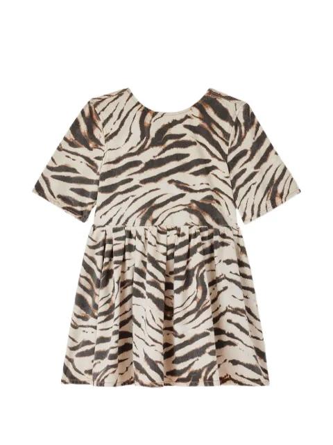 zebra-print denim dress by GANNI