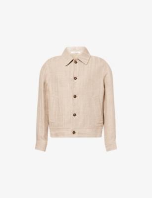 Button-Through Washed Linen Jacket by GANT