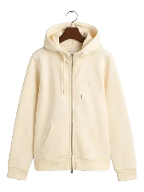 Tonal Shield zip-fastening hoodie by GANT