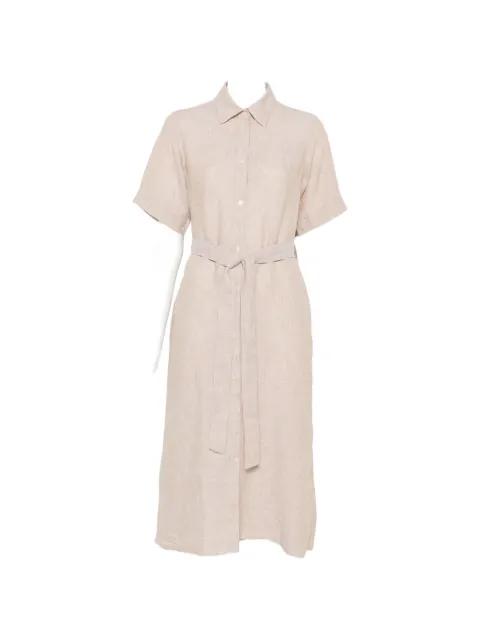 belted button-down midi dress by GANT