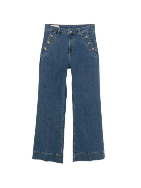 button-detail flare jeans by GANT