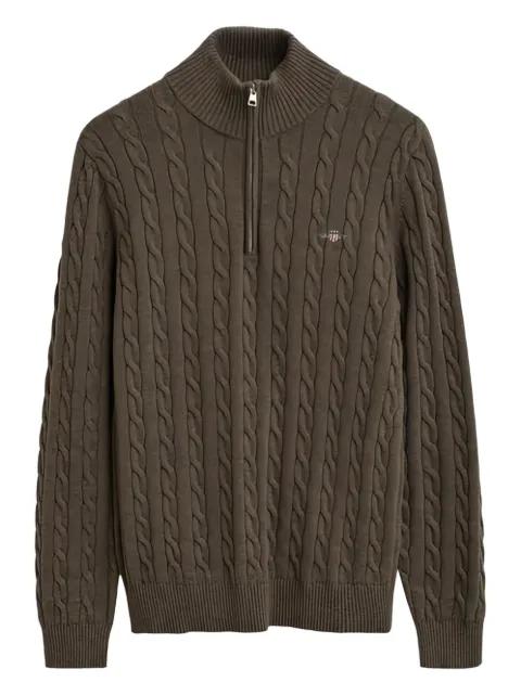 cable-knit half-zip sweater by GANT