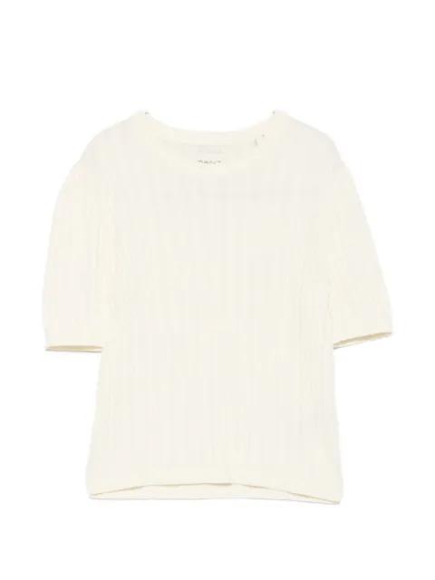 cable-knit short-sleeve T-shirt by GANT