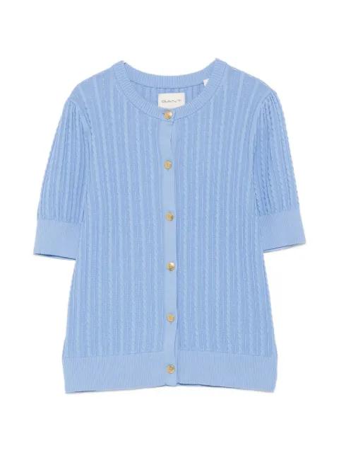 cable-knit short-sleeve cardigan by GANT