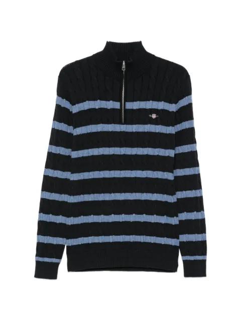 cable-knit striped sweater by GANT