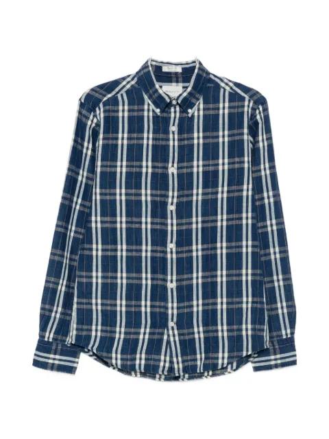 check-pattern button-fastening shirt by GANT