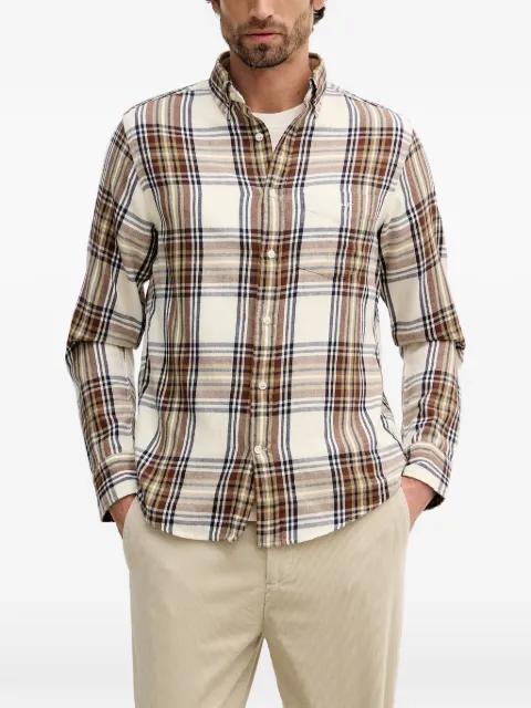 checked chest-pocket shirt by GANT