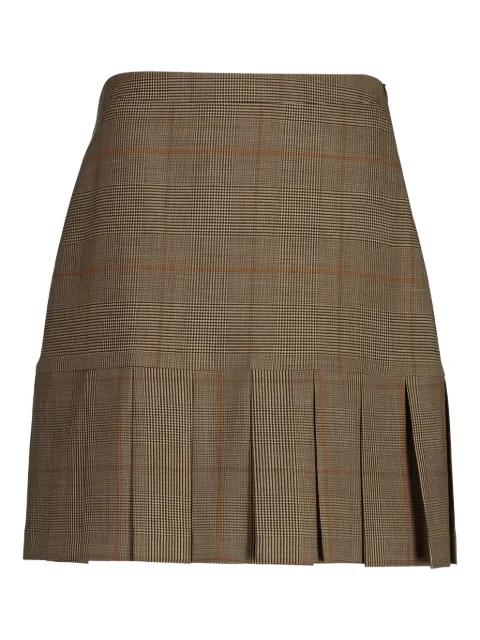 checked pleated mini skirt by GANT