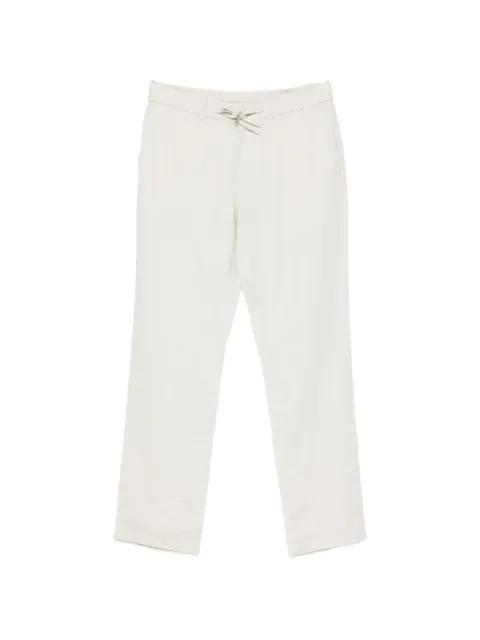 drawstring-waist linen trousers by GANT