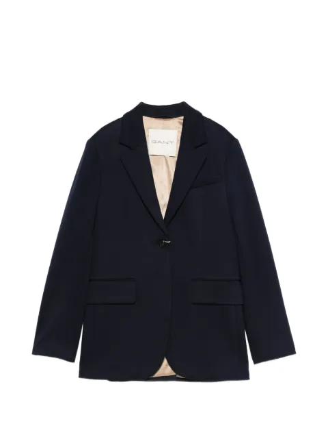 flap-pocket single-breasted blazer by GANT