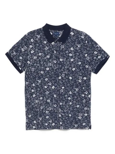 floral-print cotton polo shirt by GANT