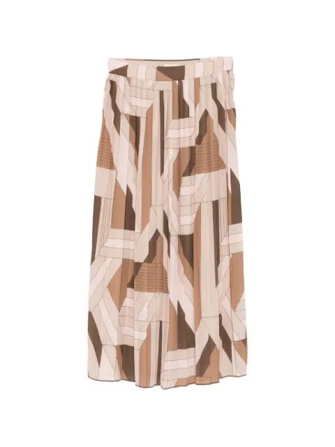 geometric pleated midi skirt by GANT