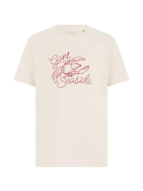 lobster-embroidered T-shirt by GANT