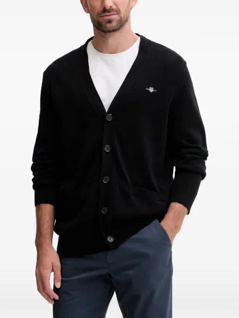 logo button cardigan by GANT