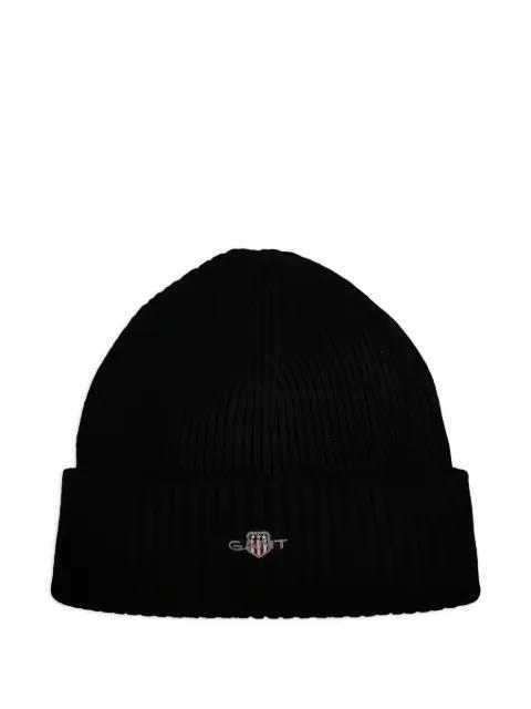 logo cotton blend beanie by GANT