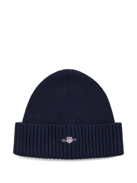 logo cotton-blend beanie by GANT