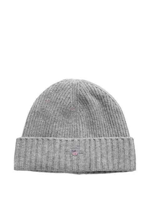 logo cotton blend beanie by GANT