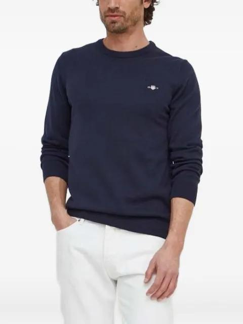 logo-embroidered crew-neck sweater by GANT