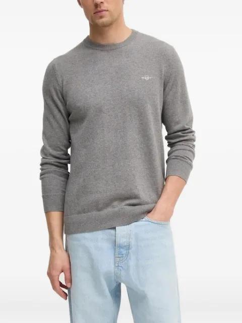 logo-embroidered crew-neck sweater by GANT
