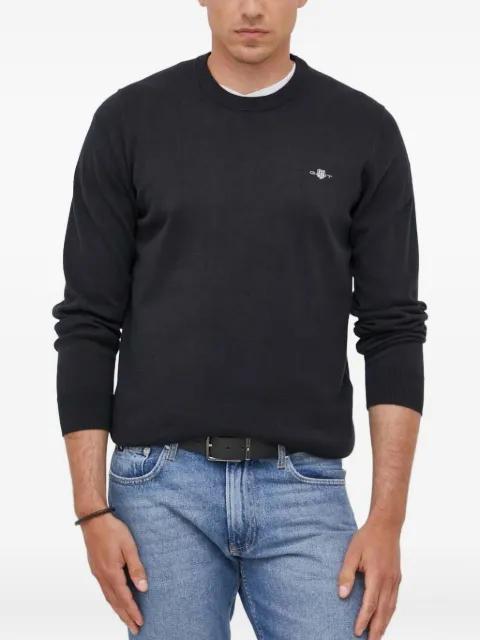 logo-embroidered crew-neck sweater by GANT