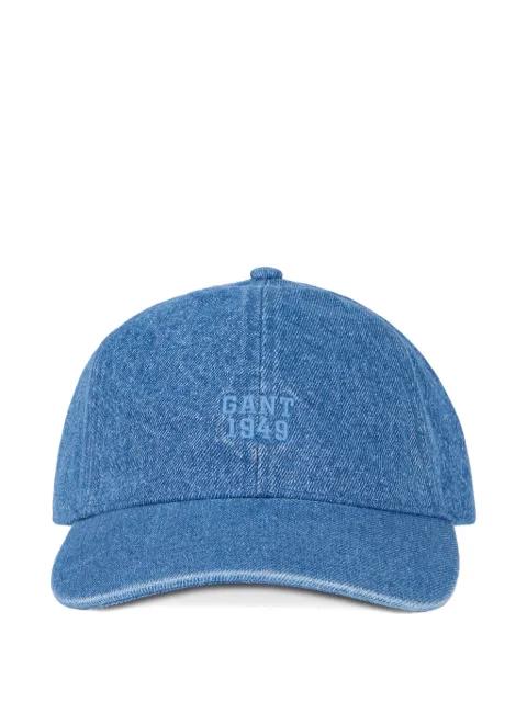 logo-embroidered denim cap by GANT