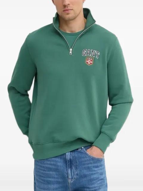 logo-embroidered half-zip sweatshirt by GANT