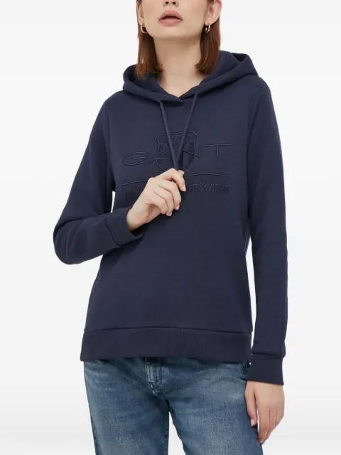 logo-embroidered hoodie by GANT