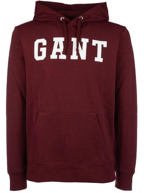 logo-print hoodie by GANT