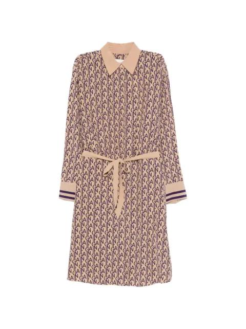 monogram belted midi dress by GANT