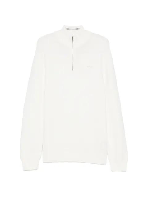 quarter-zip ribbed-knit sweater by GANT