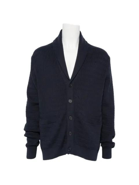 shawl-collar waffle-knit cardigan by GANT