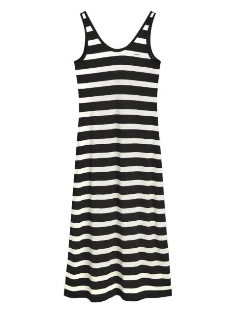 striped scoop-neck midi dress by GANT